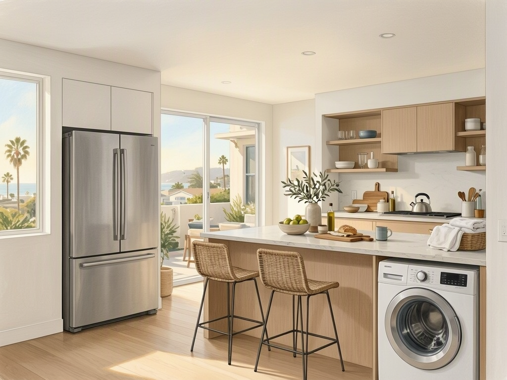 Illustration of appliance repair in the South Bay, not a photo of a listed shop